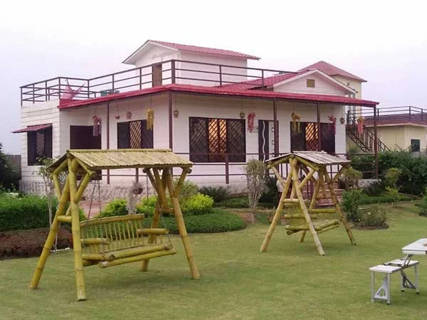 Party lawn and play area