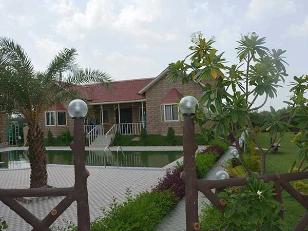 Wire-fencing, plantation and internal roads