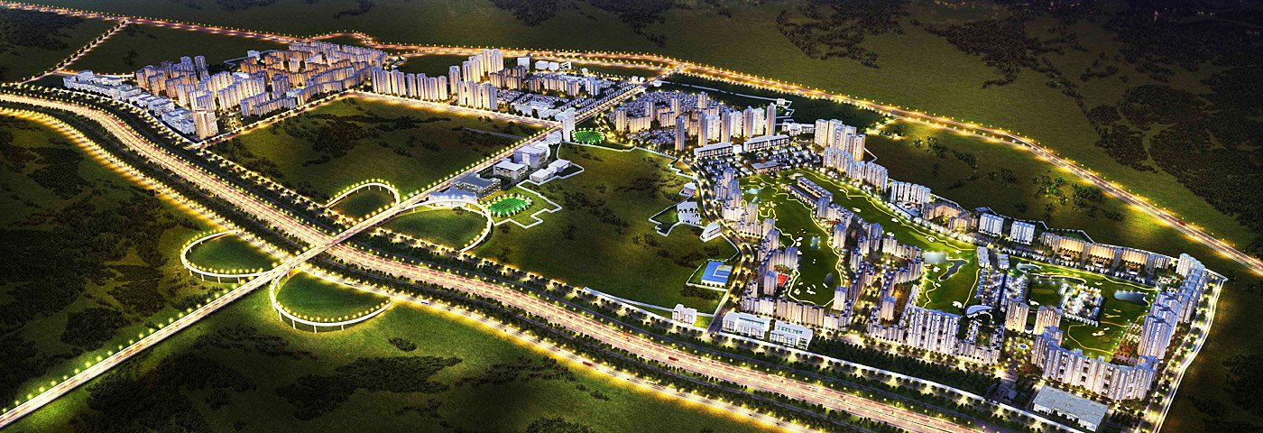 Villas overlooking the golf course lake